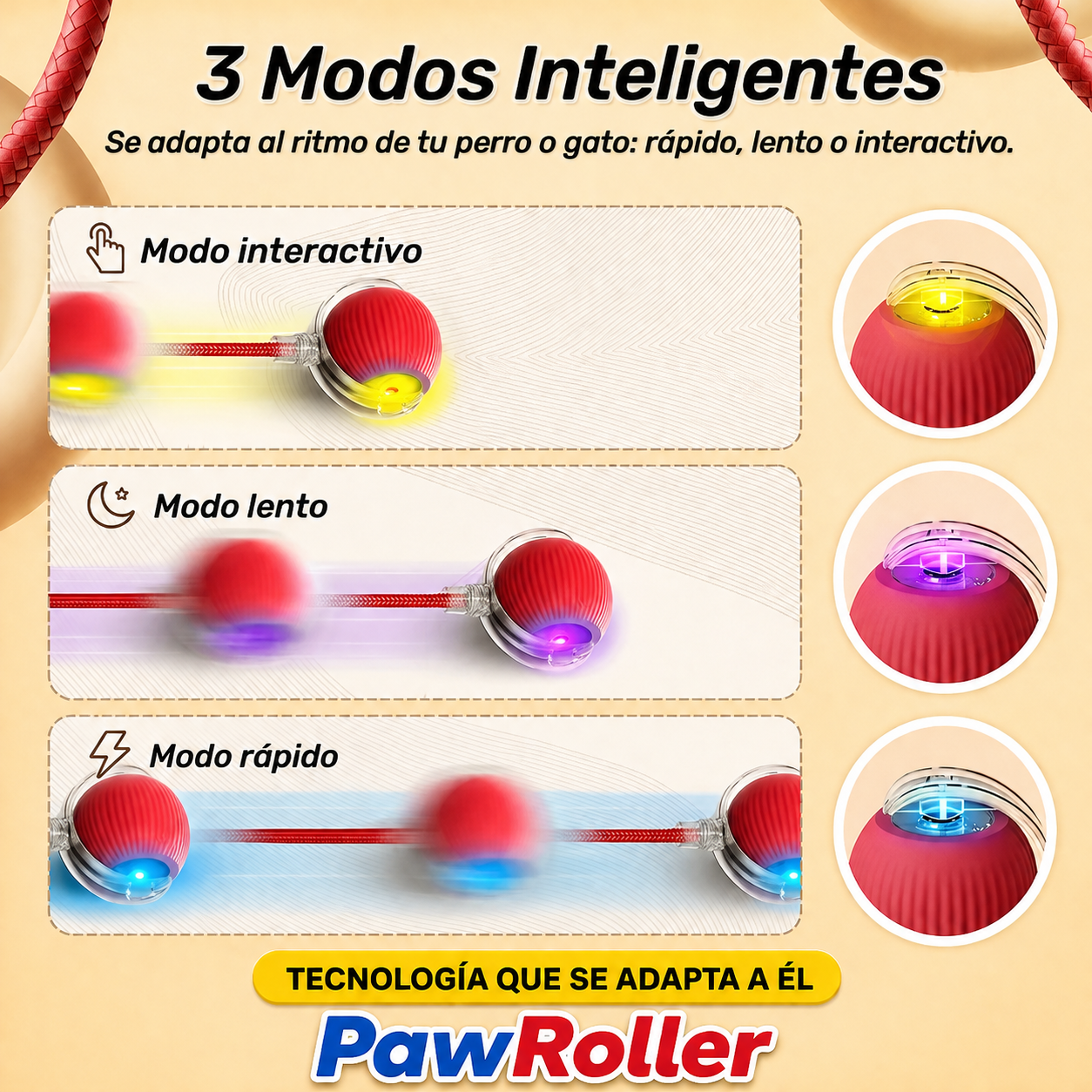 PawRoller — Pelota Inteligente Anti Estrés